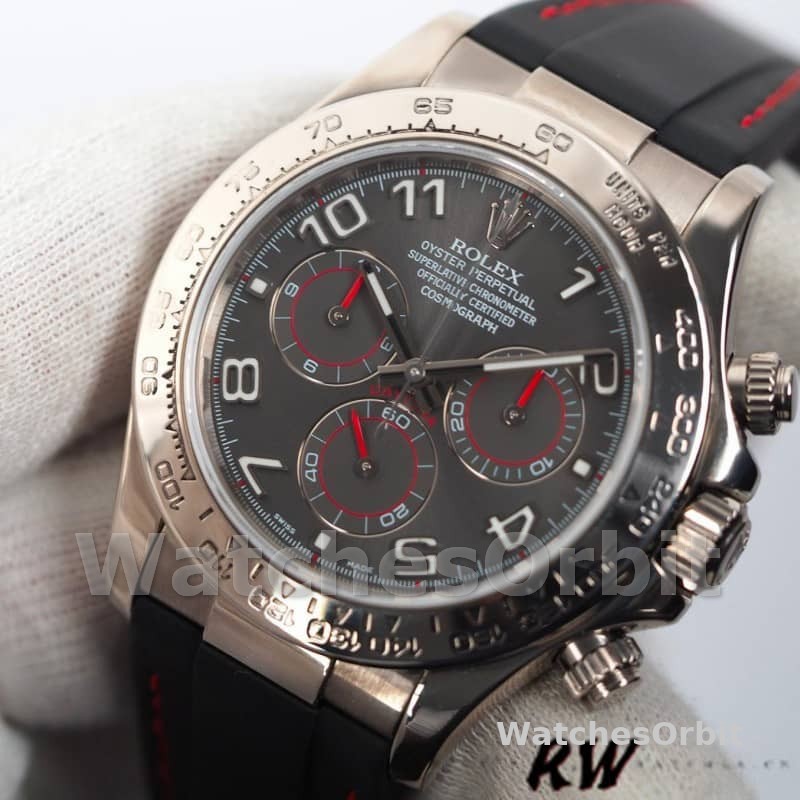 Rolex Daytona 116519 Grey Dial Black RubberB strap 40mm Mens Replica Watch