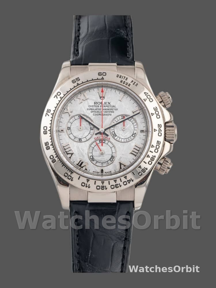 Rolex Daytona 116519 Meteorite Dial Leather strap 40mm Mens Replica Watch