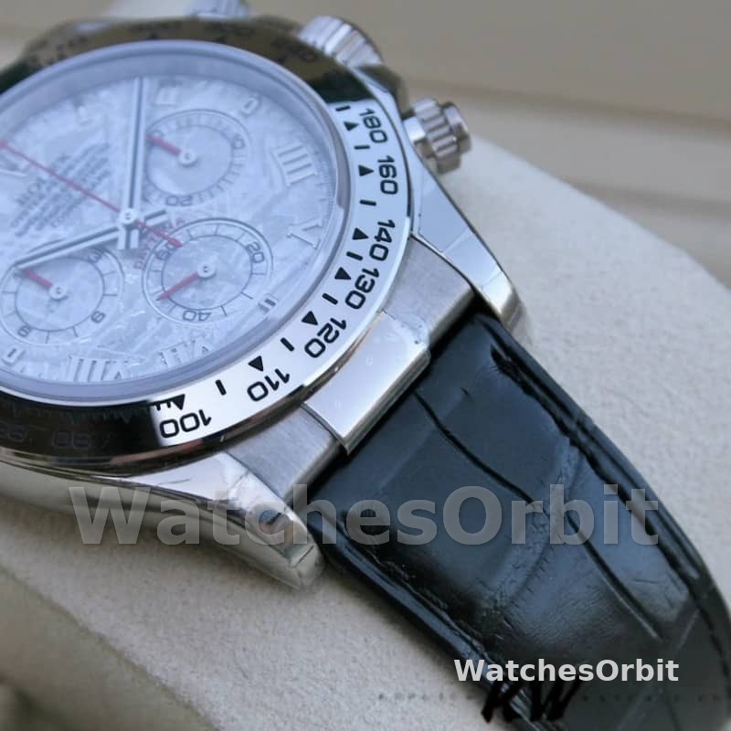 Rolex Daytona 116519 Meteorite Dial Leather strap 40mm Mens Replica Watch