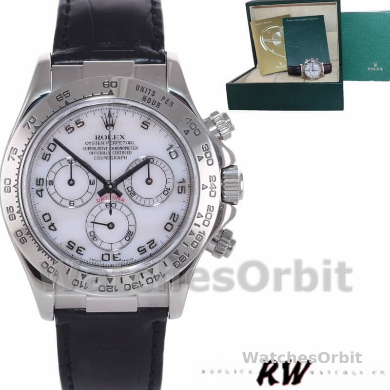 Rolex Daytona 116519 Mother of Pearl Arabic Dial 40mm Mens Replica Watch