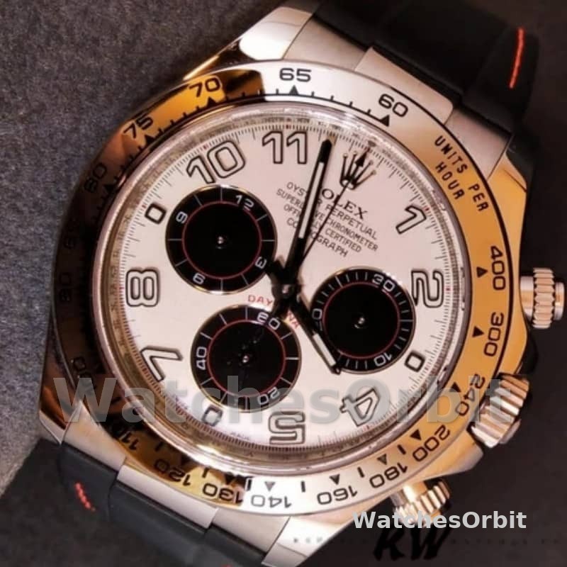 Rolex Daytona 116519 Panda Dial Black Rubber Strap 40mm Mens Replica Watch