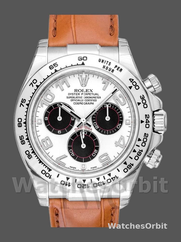 Rolex Daytona 116519 Panda Dial Brown Leather Strap 40mm Mens Replica Watch