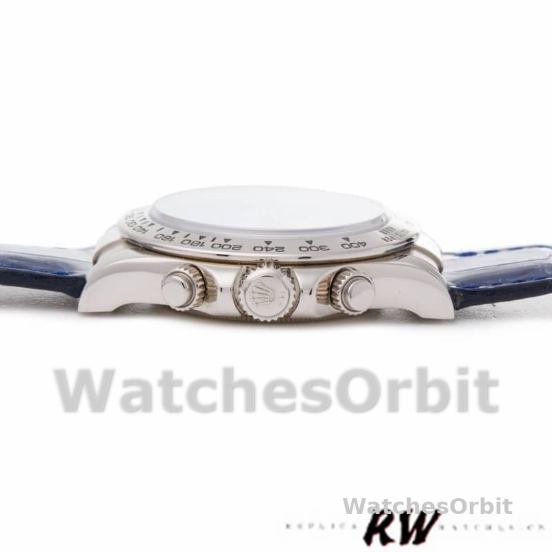 Rolex Daytona 116519 Sodalite Arabic Dial Blue Alligator Leather 40mm Mens Replica Watch