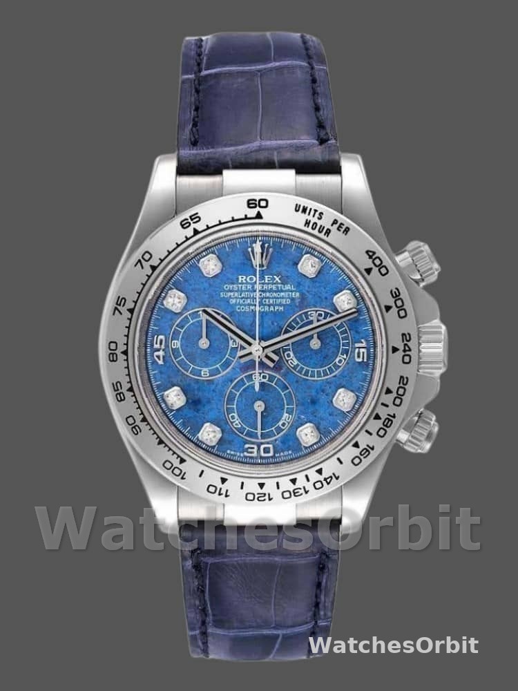 Rolex Daytona 116519 Sodalite diamonds dial 40mm Mens Replica Watch
