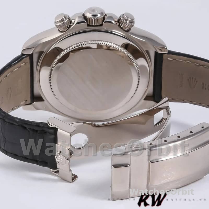 Rolex Daytona 116519 White Gold Black Dial 40mm Mens Replica Watch