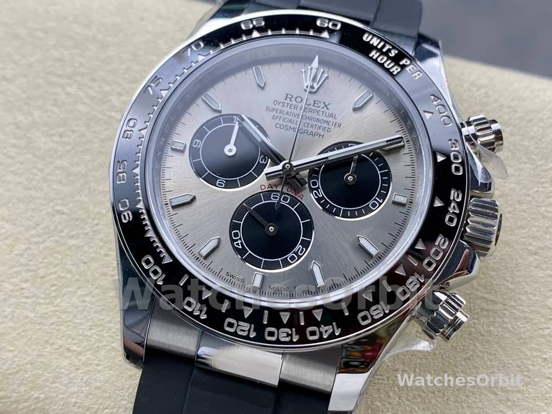 Rolex Daytona 116519 White Gold Grey Dial 40mm Mens Replica Watch