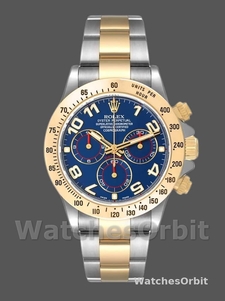 Rolex Daytona 116523 Steel Yellow Gold Blue Racing Dial 40mm Mens Replica Watch