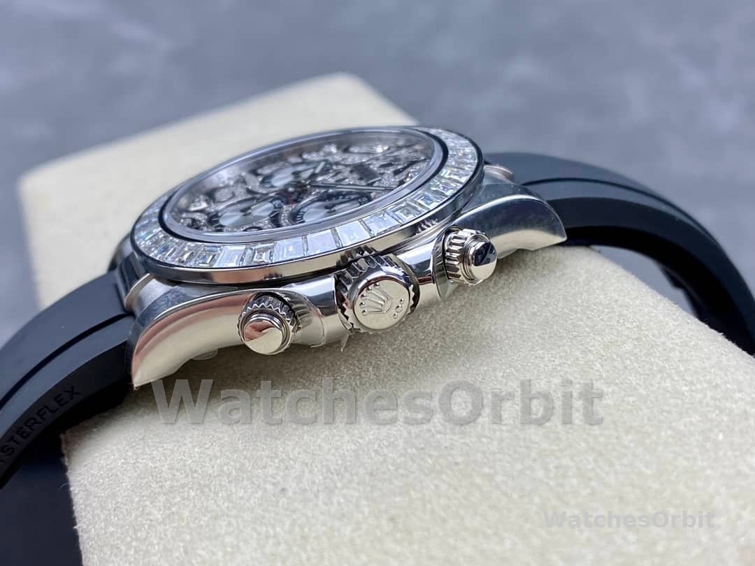 Rolex Daytona 40mm Eye of the Tiger White Gold Diamond Dial Oysterflex 116589TBR