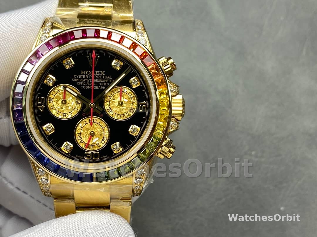 Rolex Daytona Chronograph Automatic Chronometer Diamond Black Dial 116598RBOW 0001
