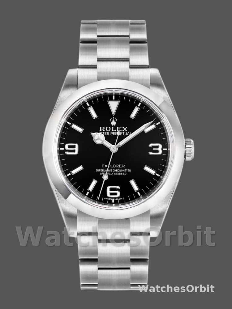 Rolex Explorer 214270 Stainless Steel Black Dial 39mm Mens Replica Watch