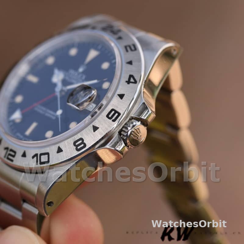 Rolex Explorer II 16550 Stainless Steel Black Dial 39MM Mens Replica Watch