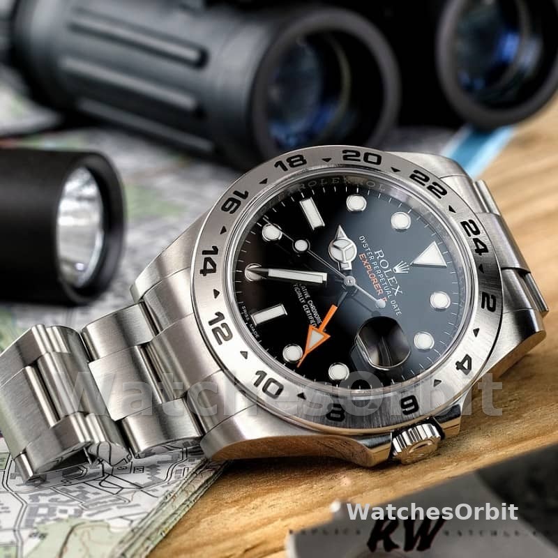 Rolex Explorer II m226570 0002 Stainless Steel Black Dial 42MM Mens Replica Watch