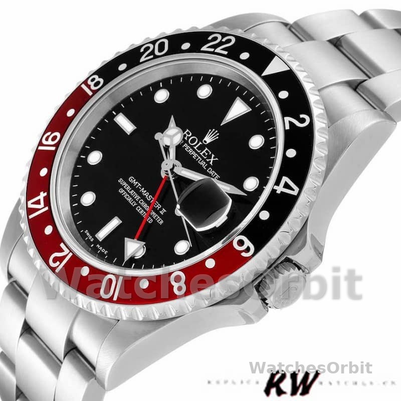 Rolex GMT-Master II 16710 Black Dial Black Red Coke Bezel 40MM Mens Replica Watch