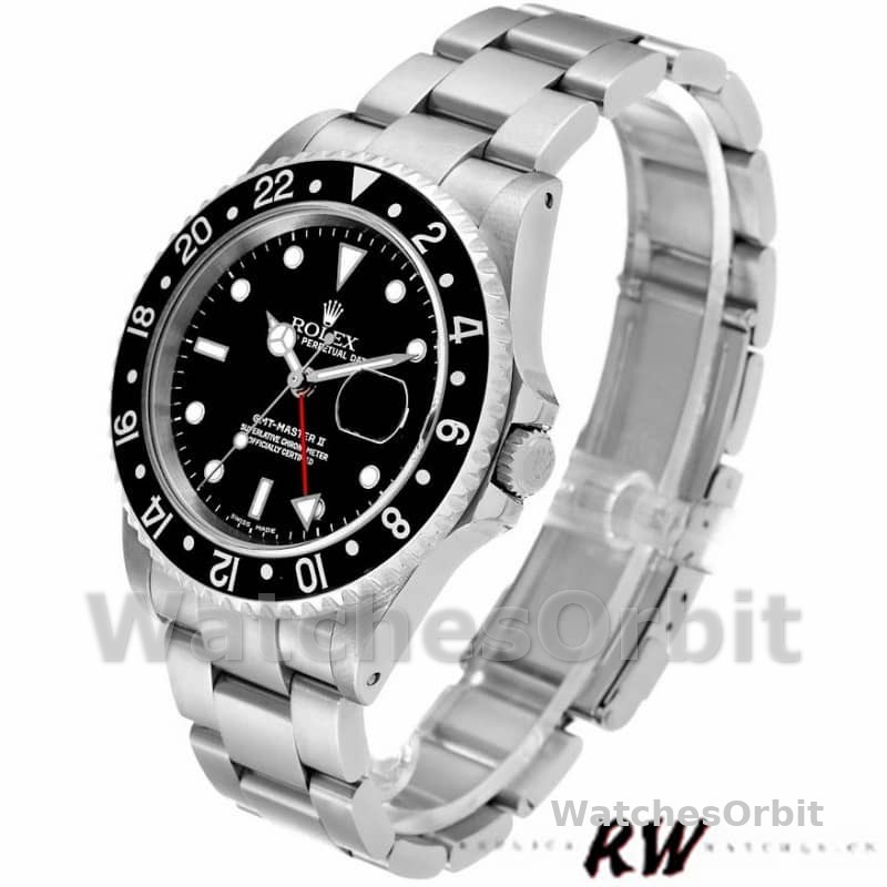 Rolex GMT-Master II 16710 Black Dial Stainless Steel Case 40MM Mens Replica Watch
