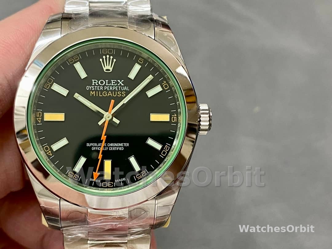 Rolex Milgauss 116400GV Stainless Steel Black Dial 40MM Mens Replica Watch