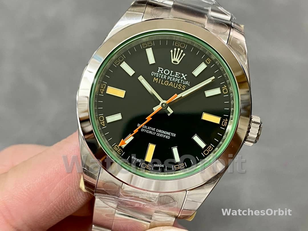 Rolex Milgauss 116400GV Stainless Steel Black Dial 40MM Mens Replica Watch
