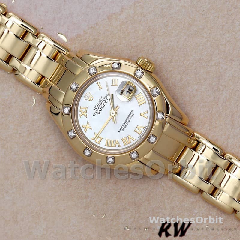 Rolex Pearlmaster 80318 White MOP Dial 29MM Lady Replica Watch