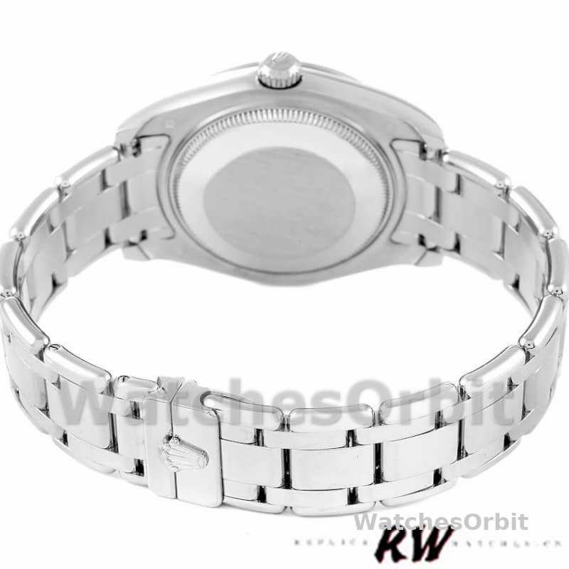 Rolex Pearlmaster 81339 White MOP Diamond Dial 34mm Lady Replica Watch