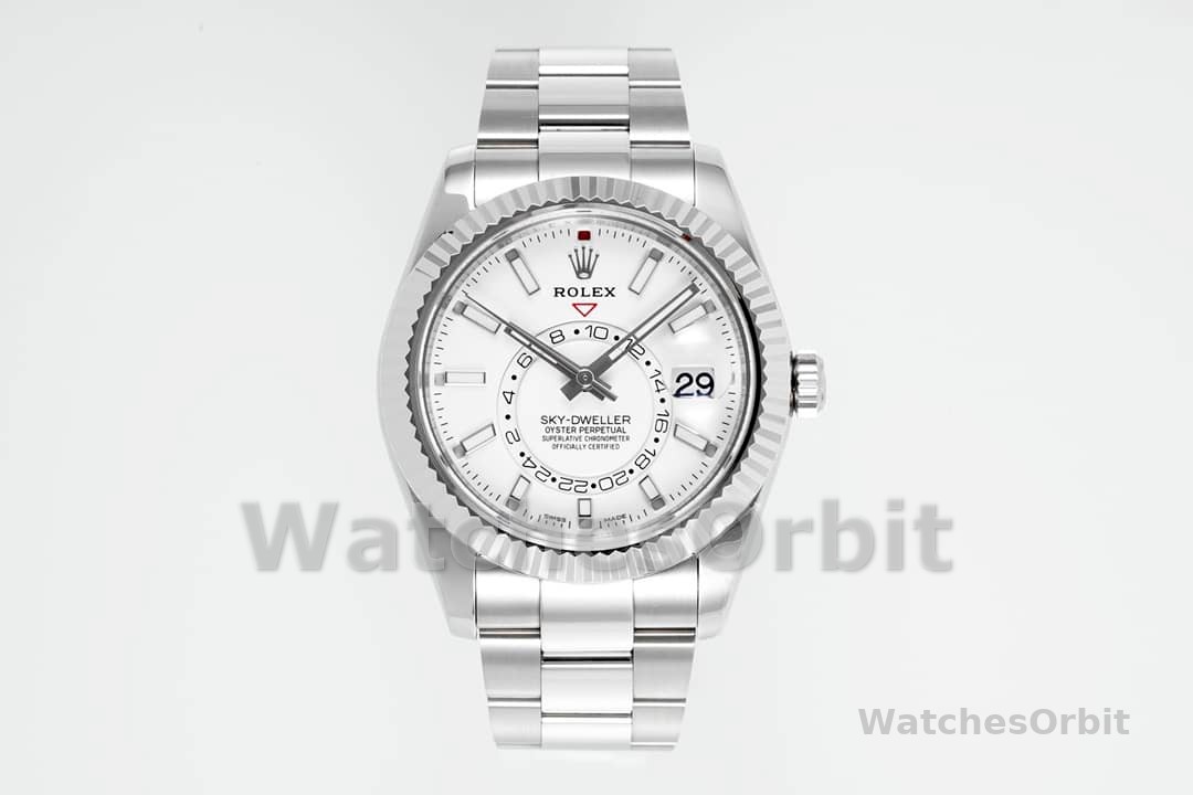 Rolex Sky-Dweller 326934 Stainless Steel White Dial 42MM Replica Watch