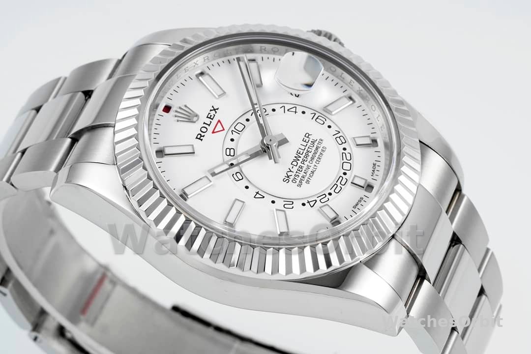 Rolex Sky-Dweller 326934 Stainless Steel White Dial 42MM Replica Watch