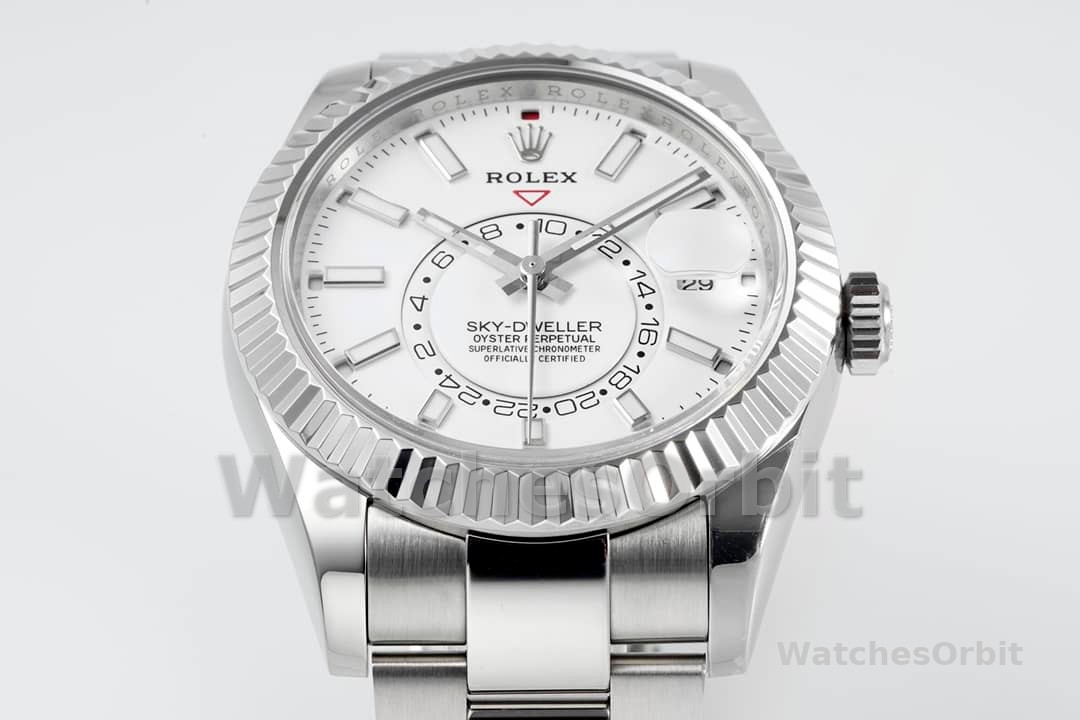 Rolex Sky-Dweller 326934 Stainless Steel White Dial 42MM Replica Watch