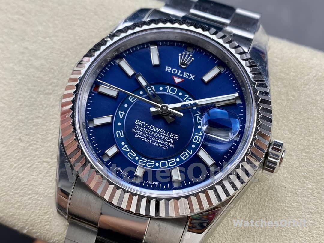 Rolex Sky-Dweller 42 m336934 0005 Stainless Steel Blue Dial Replica Watch