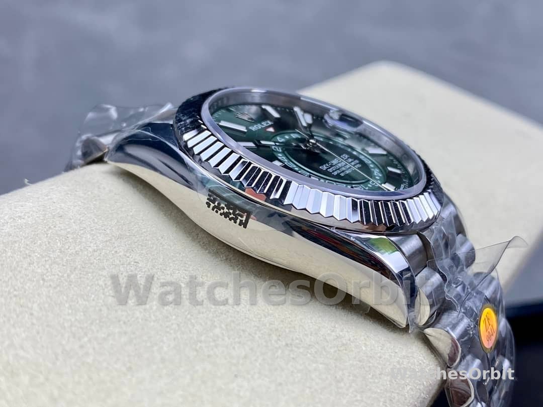 Rolex Sky Dweller 42 White Gold Fluted Bezel 336934 0002 Men's Watch