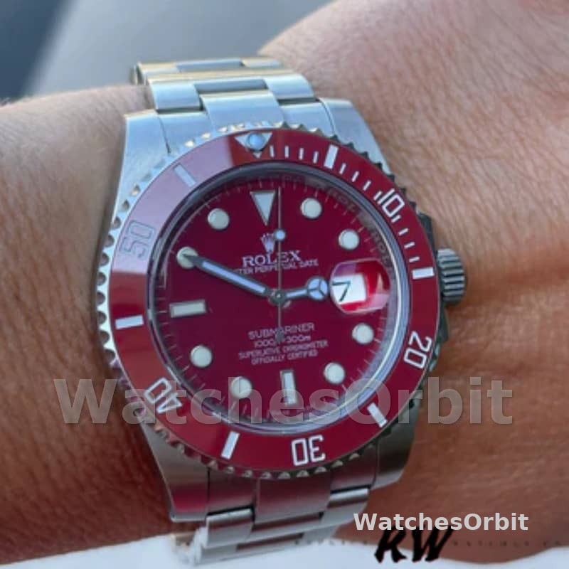Rolex Submariner 116610 Stainless Steel 40MM Red Dial Mens Replica Watch