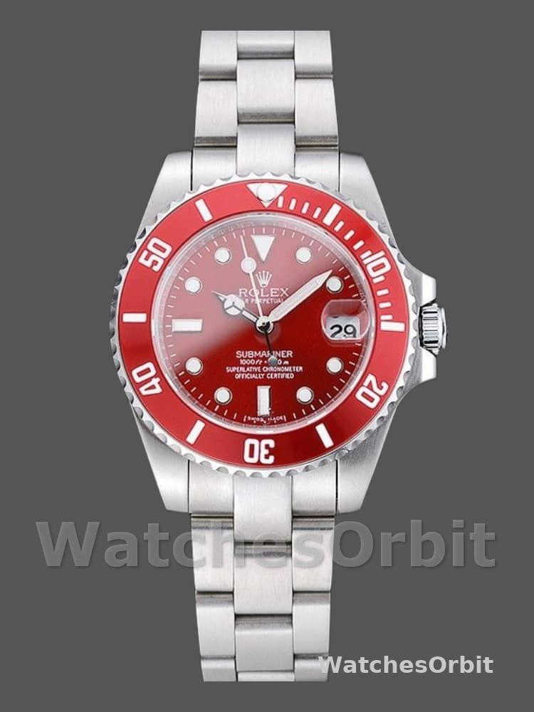 Rolex Submariner 16610 Stainless Steel Refinished Red Dial 40mm Mens Replica Watch