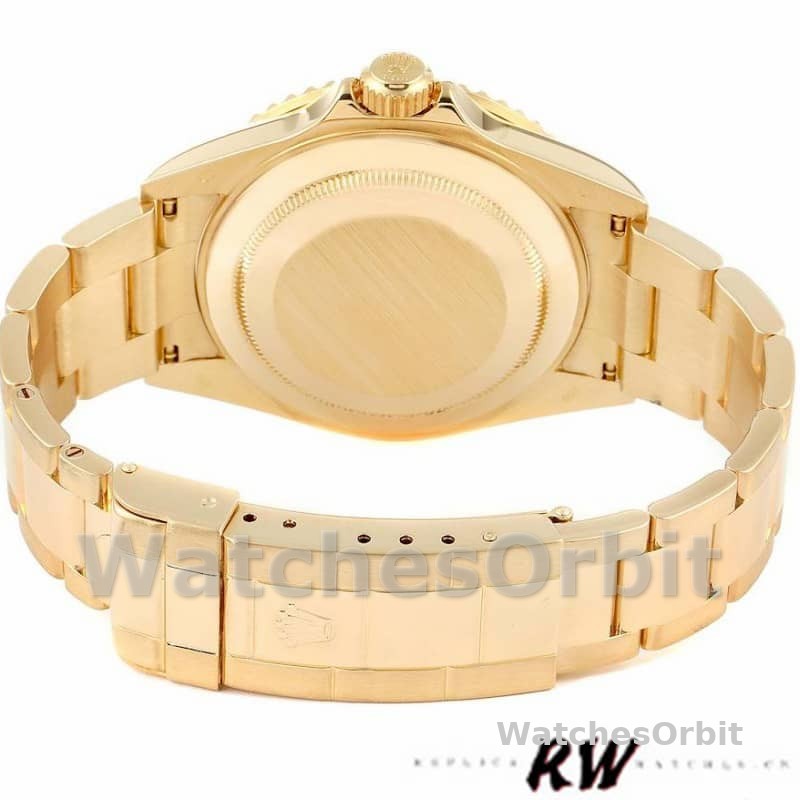 Rolex Submariner 16618 Yellow Gold Blue Dial 40mm Mens Replica Watch