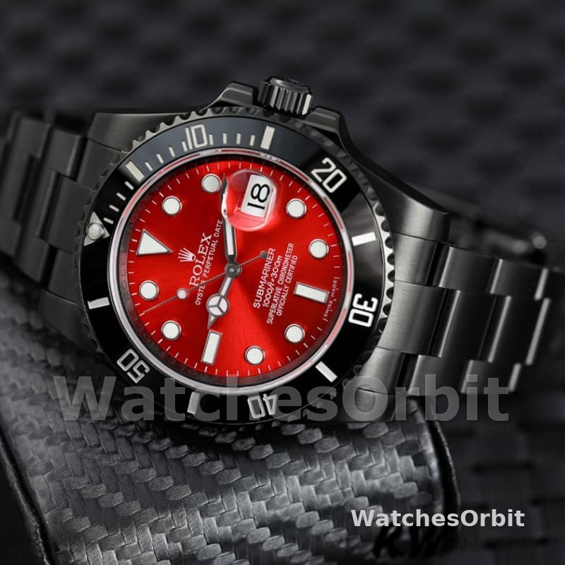 Rolex Submariner Date 116610LN Red Dial Black PVD/DLC Stainless Steel 40MM Mens Replica Watch