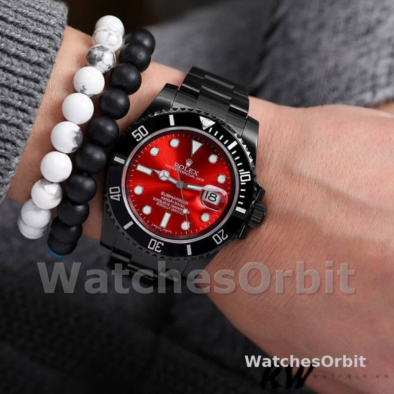 Rolex Submariner Date 116610LN Red Dial Black PVD/DLC Stainless Steel 40MM Mens Replica Watch