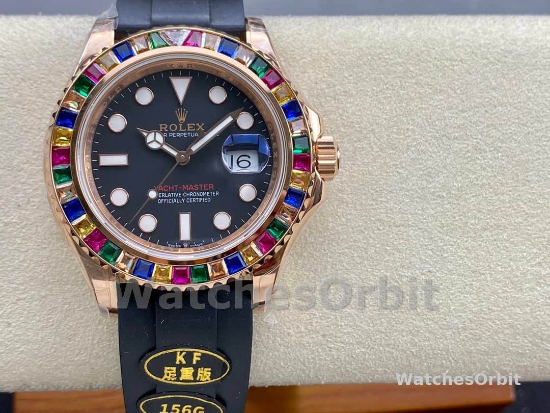 Rolex Yacht-Master 116695 Black Rubber Strap Black Dial 40MM Mens Replica Watch