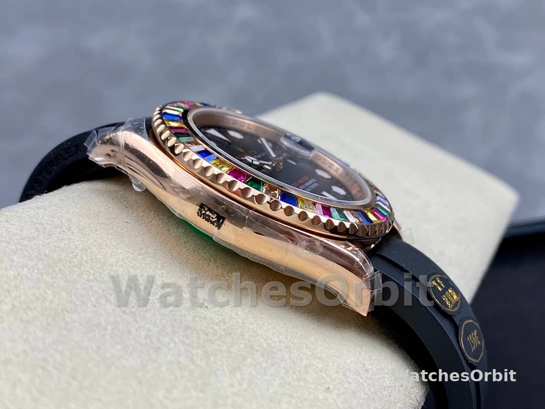 Rolex Yacht-Master 116695 Black Rubber Strap Black Dial 40MM Mens Replica Watch