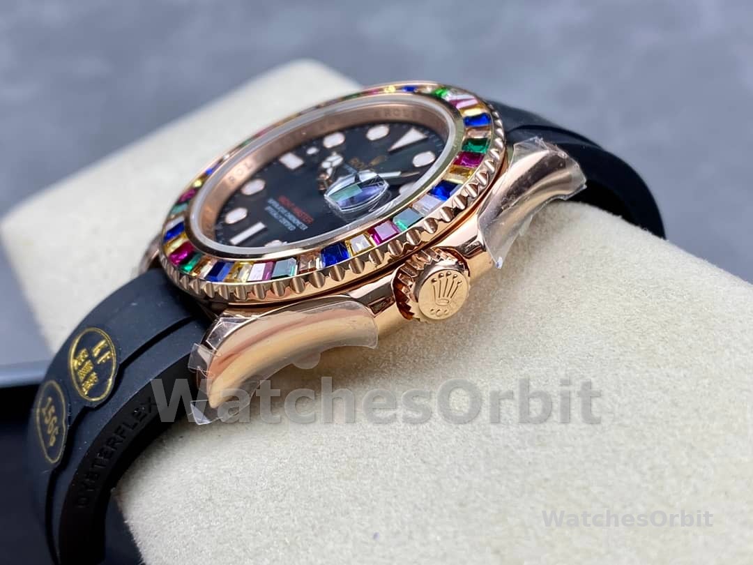 Rolex Yacht-Master 116695 Black Rubber Strap Black Dial 40MM Mens Replica Watch